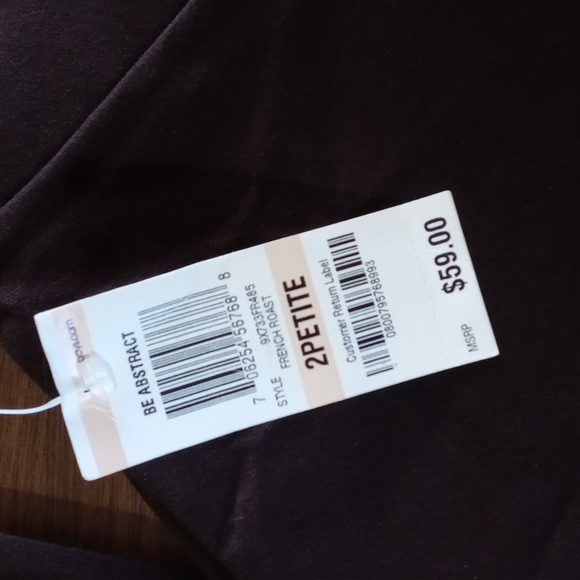 I•N•C International Concepts Petite Be Abstract French Roast Stretch Fit Pants - Picture 5 of 5